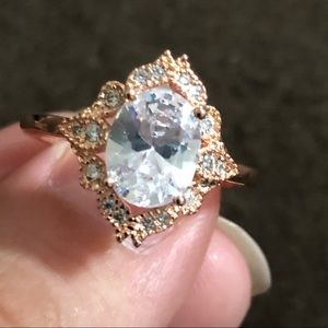 Rose gold plated ring